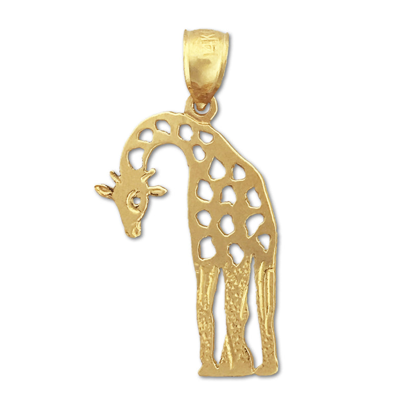 14K Gold Cut-Out Giraffe Pendant