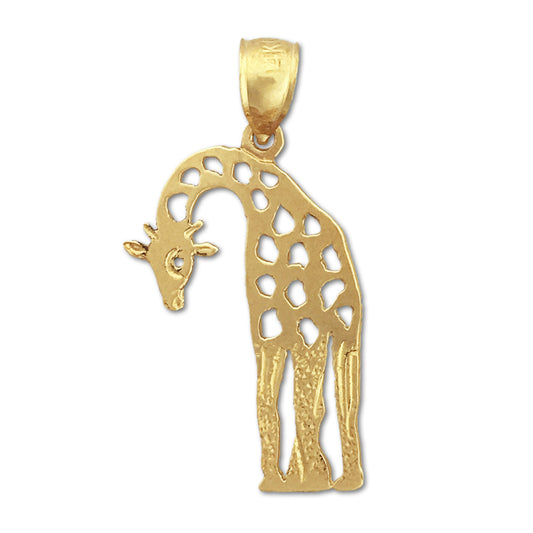 14K Gold Cut-Out Giraffe Pendant
