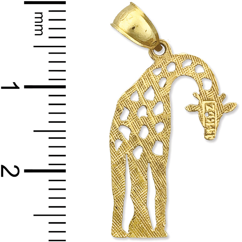 14K Gold Cut-Out Giraffe Pendant