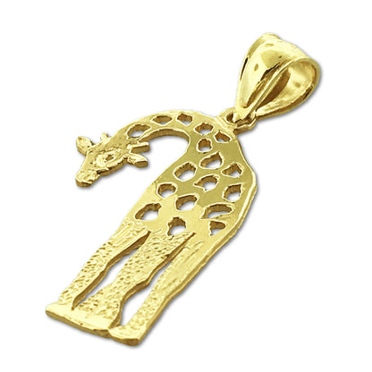 14K Gold Cut-Out Giraffe Pendant