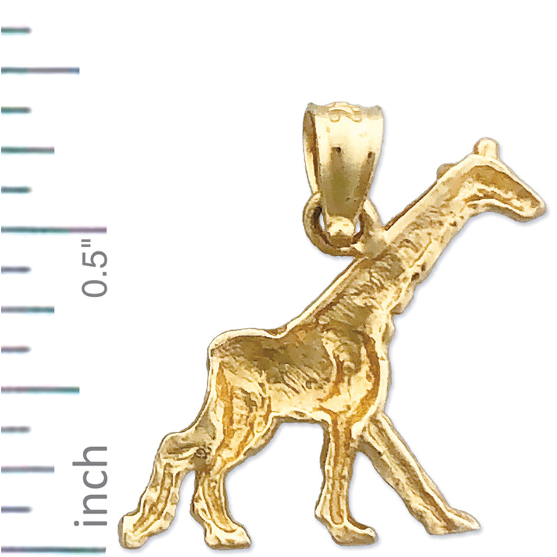 14K Gold Giraffe Charm