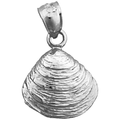 14K Gold Clam Shell Marine Mollusc Charm