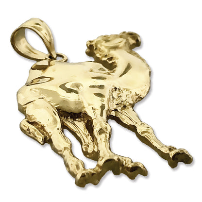 14K Gold 36MM Camel Pendant