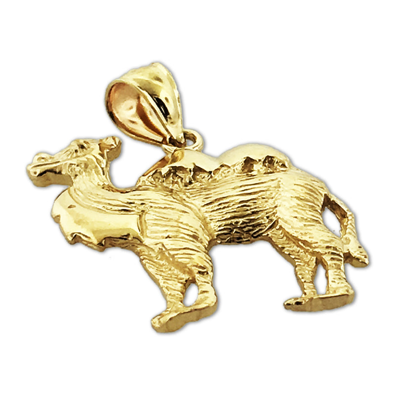 14K Gold Camel with Two Humps Pendant