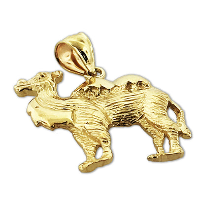 14K Gold Camel with Two Humps Pendant
