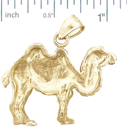 14K Gold Bactrian Camel Pendant