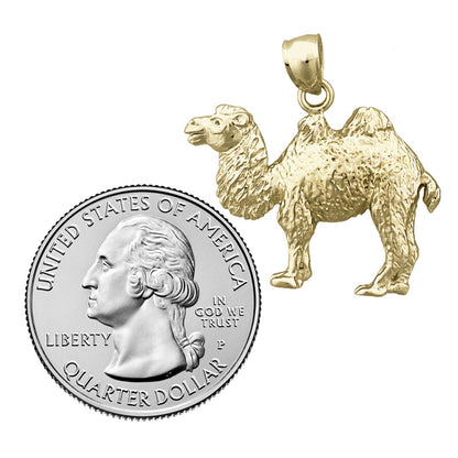 14K Gold Bactrian Camel Pendant