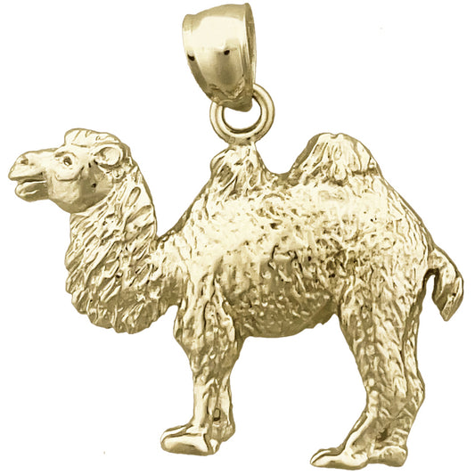14K Gold Bactrian Camel Pendant