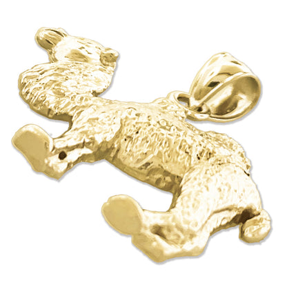 14K Gold Bactrian Camel Pendant