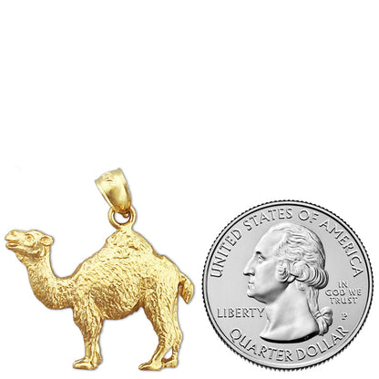 14K Gold Arabian Camel Pendant