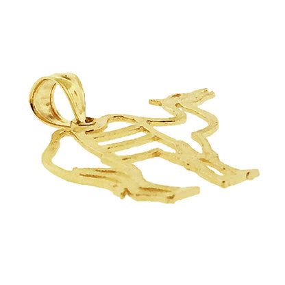 14K Gold Cut-Out Camel Pendant