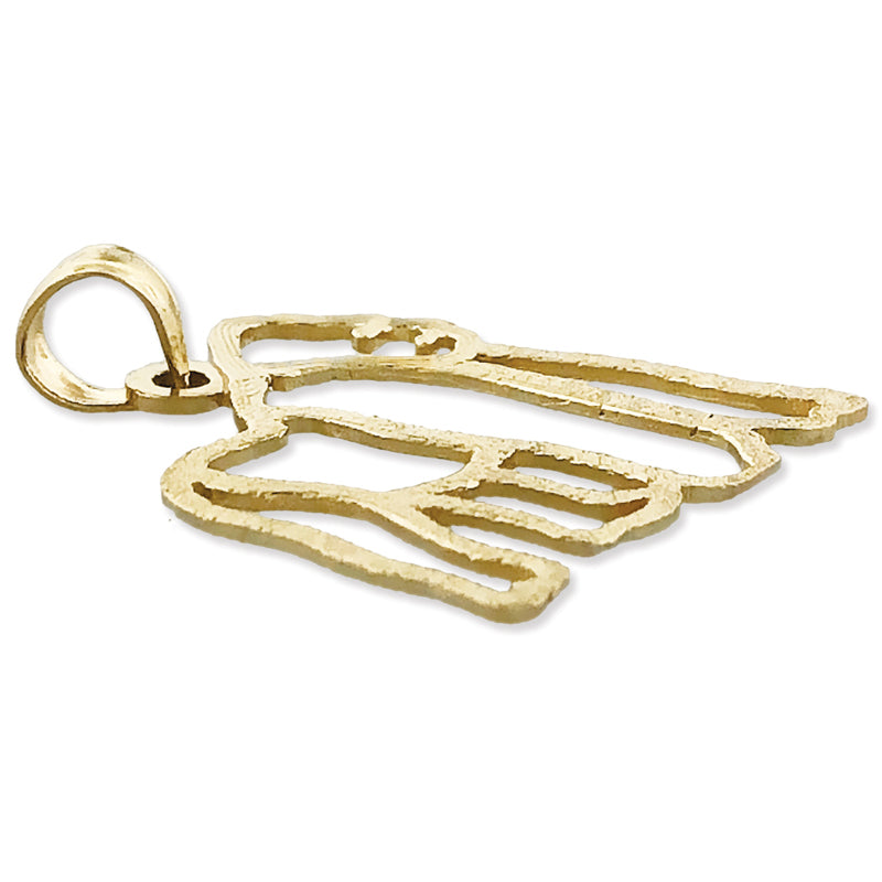 14K Gold Cut-Out Gorilla Pendant