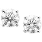 1.0 Carat TW AGS Certified Round Diamond Solitaire Stud Earrings in 14K White Gold