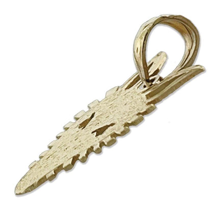 14K Gold Silhouette Coyote Face Charm