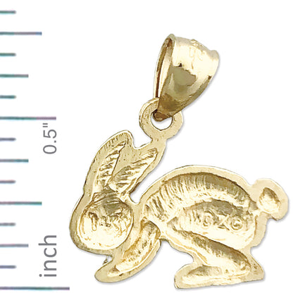 14K Gold Bunny Charm