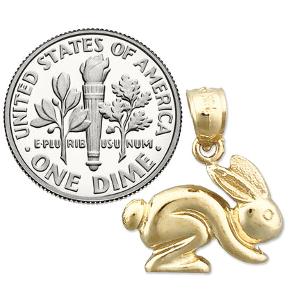 14K Gold Bunny Charm