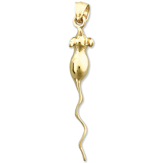 14K Gold Mouse Pendant