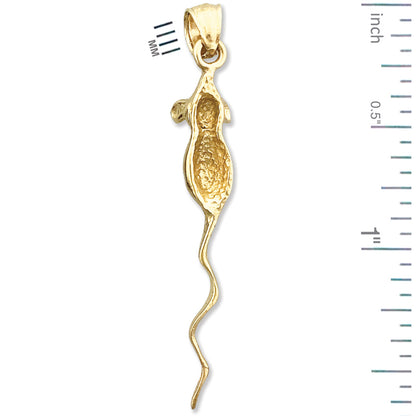 14K Gold Mouse Pendant
