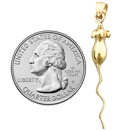 14K Gold Mouse Pendant