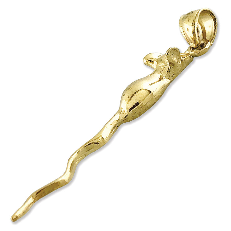14K Gold Mouse Pendant