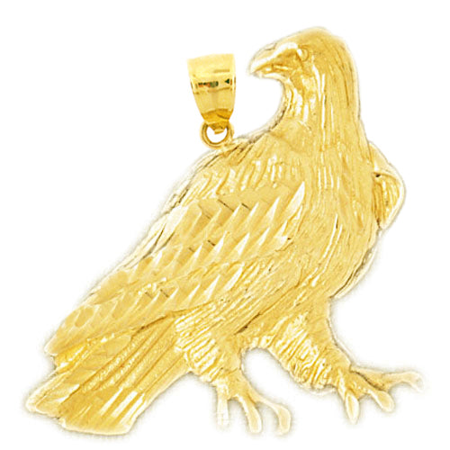 14K Gold Instinctive Eagle Pendant
