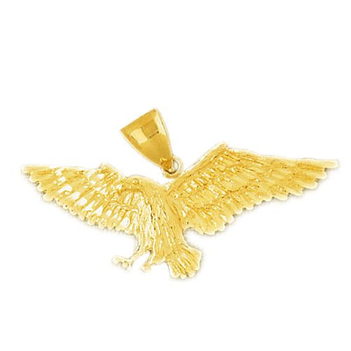 14K Gold 45MM Eagle Pendant