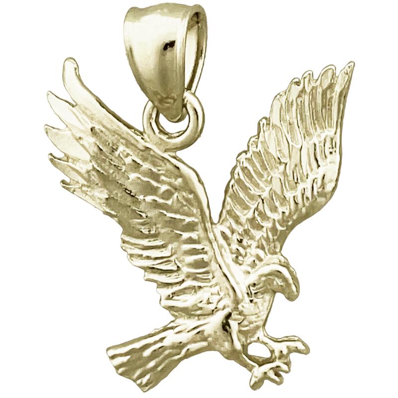 14K Gold Golden Eagle Pendant