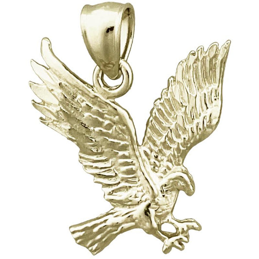 14K Gold Golden Eagle Pendant