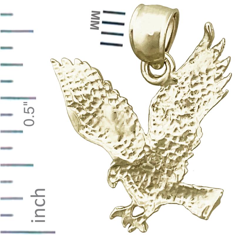 14K Gold Golden Eagle Pendant