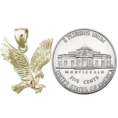 14K Gold Golden Eagle Pendant