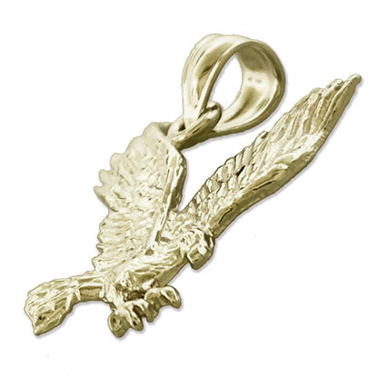 14K Gold Golden Eagle Pendant