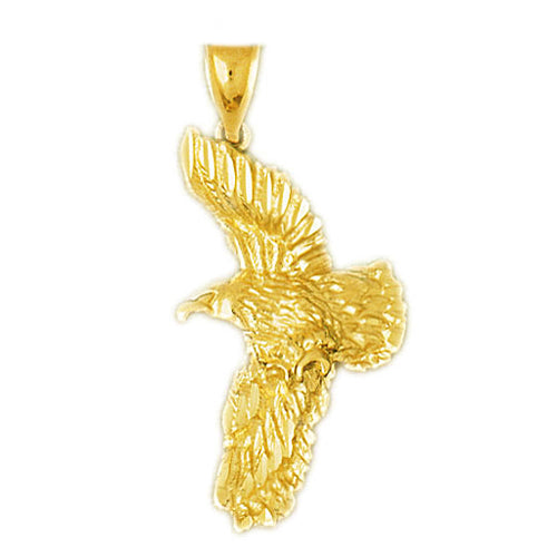 14K Gold Soaring Eagle Pendant
