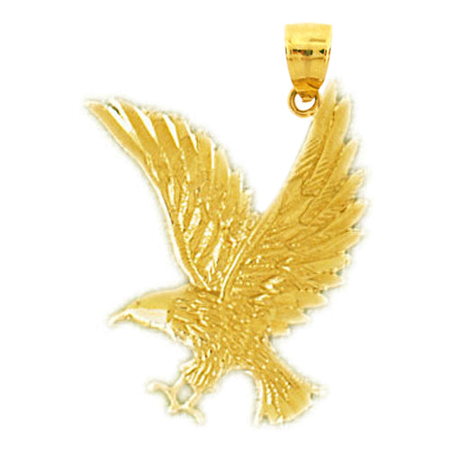 14K Gold Eagle Pendant