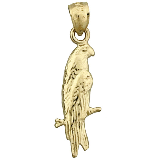 14K Gold Parrot Charm