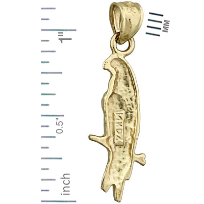 14K Gold Parrot Charm