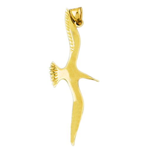 14K Gold 58MM Sea Gull Pendant