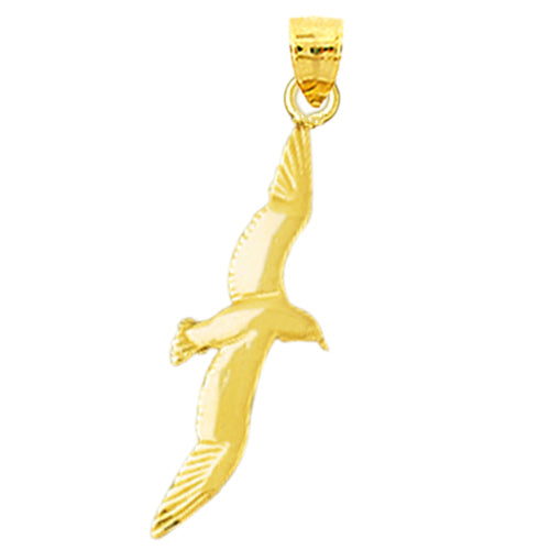 14K Gold Sea Gull Pendant