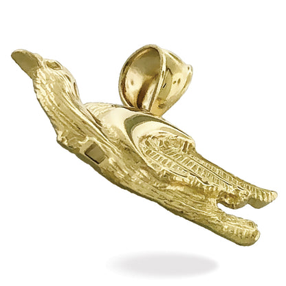 14K Gold Pigeon Pendant