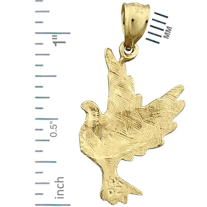 14K Gold Dove Pendant