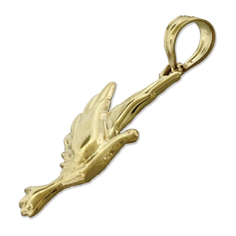 14K Gold Dove Pendant