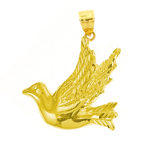 14K Gold Dove Charm