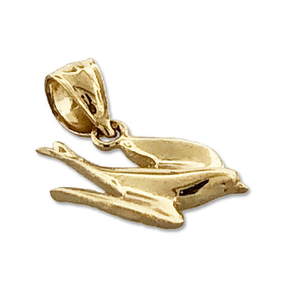 14K Gold Dove Mini Charm
