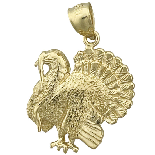 14K Gold Turkey Pendant