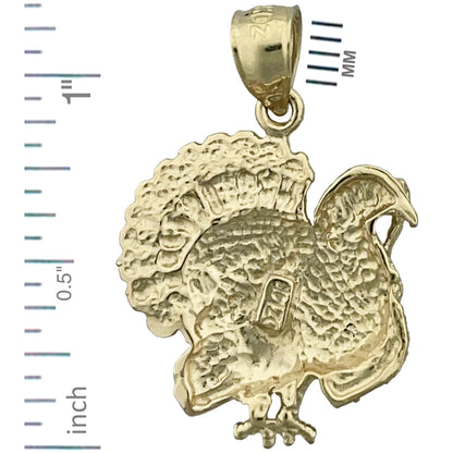 14K Gold Turkey Pendant