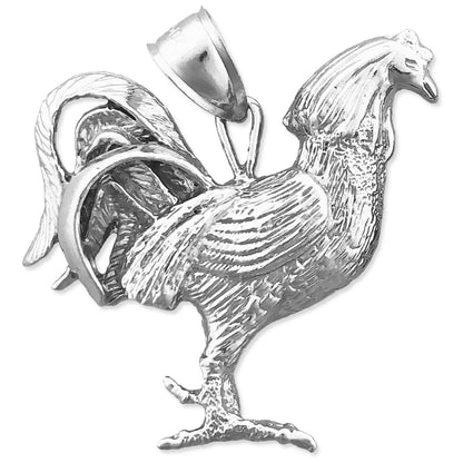 14K Gold Rooster Pendant