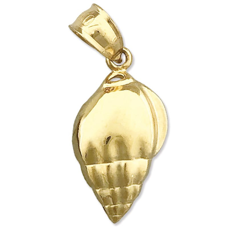 14K Gold Mollusk Gastropod Seashell Charm