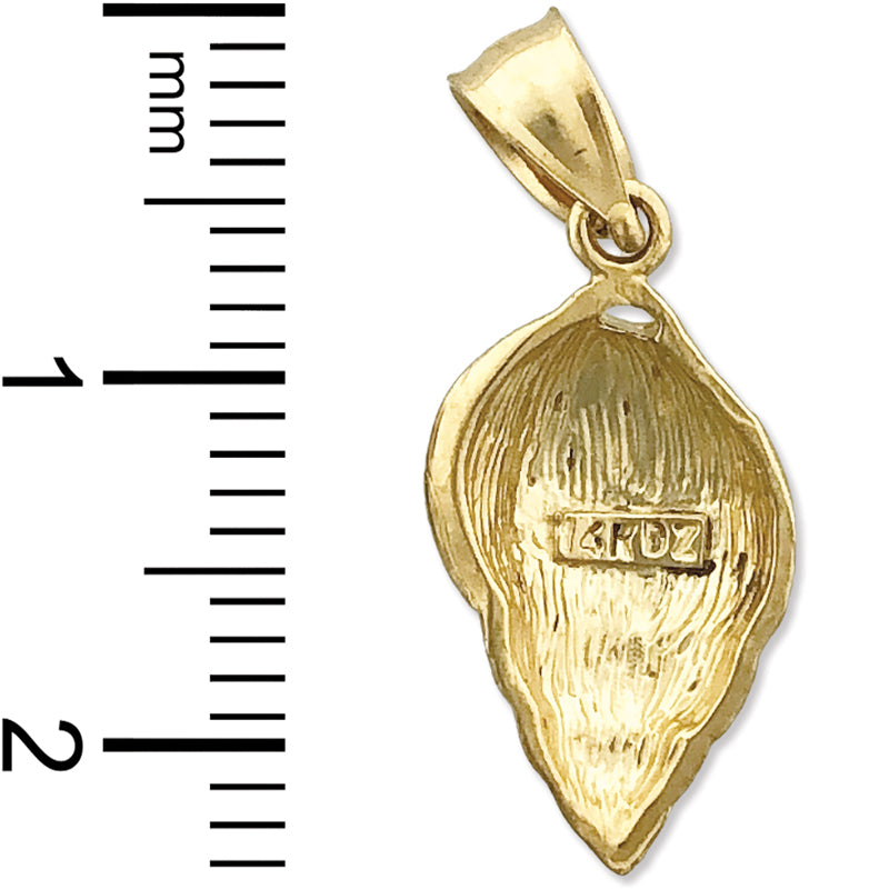 14K Gold Mollusk Gastropod Seashell Charm