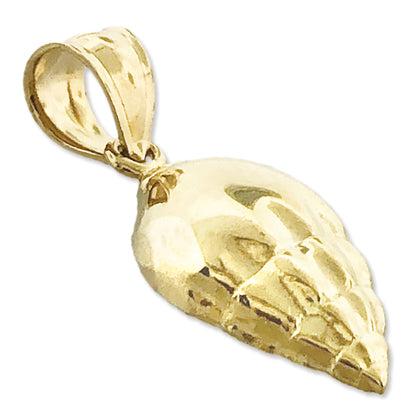 14K Gold Mollusk Gastropod Seashell Charm