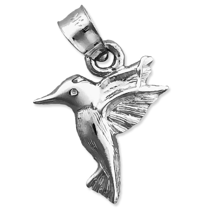 14K Gold Hummingbird Charm