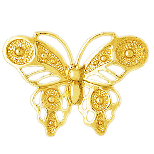 14K Gold Stylish Butterfly Pendant